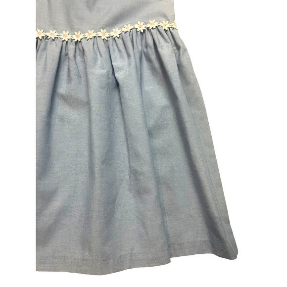 La Princess Blue Dress Girls Size 6X Floral Detail Bow in the Back #284 - Picture 3 of 5